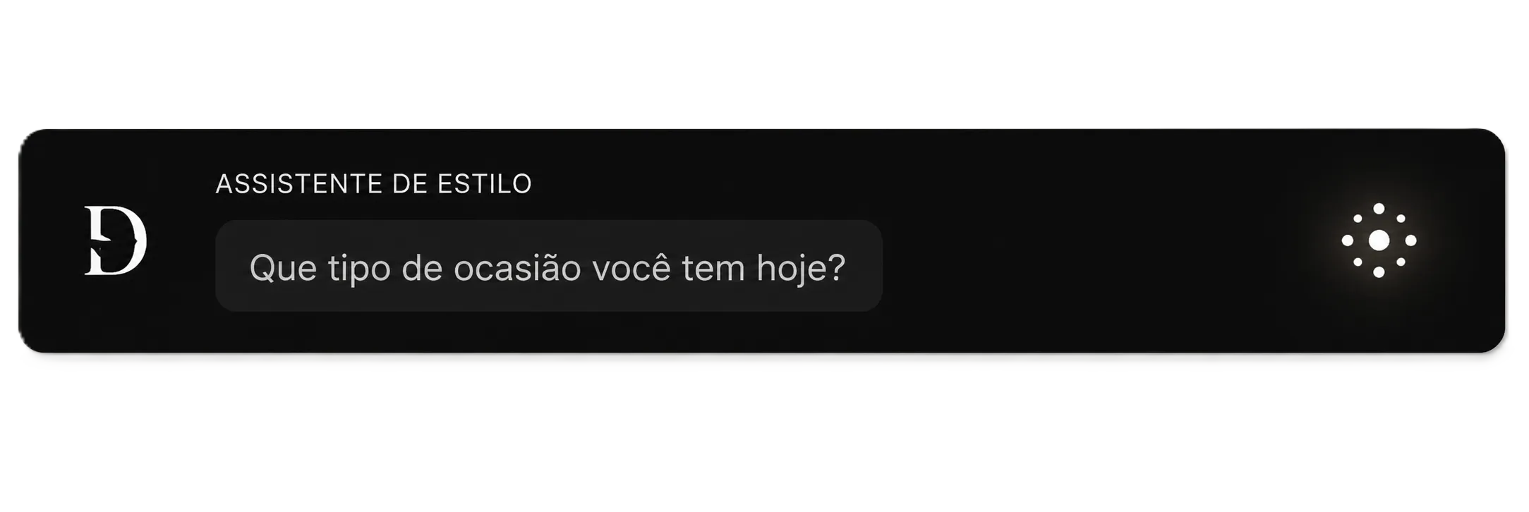 Barra do Assistente de Estilo · componente isolado