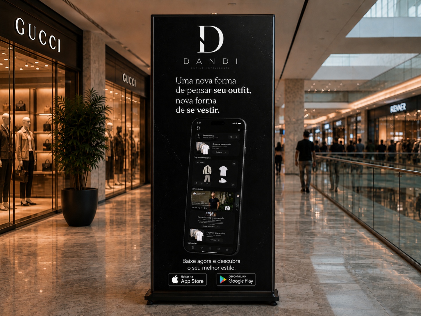 App Dandi na tela de um smartphone